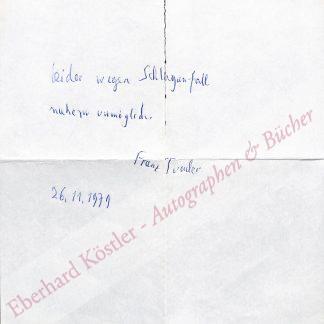 Tumler, Franz, Schriftsteller (1912-1998).