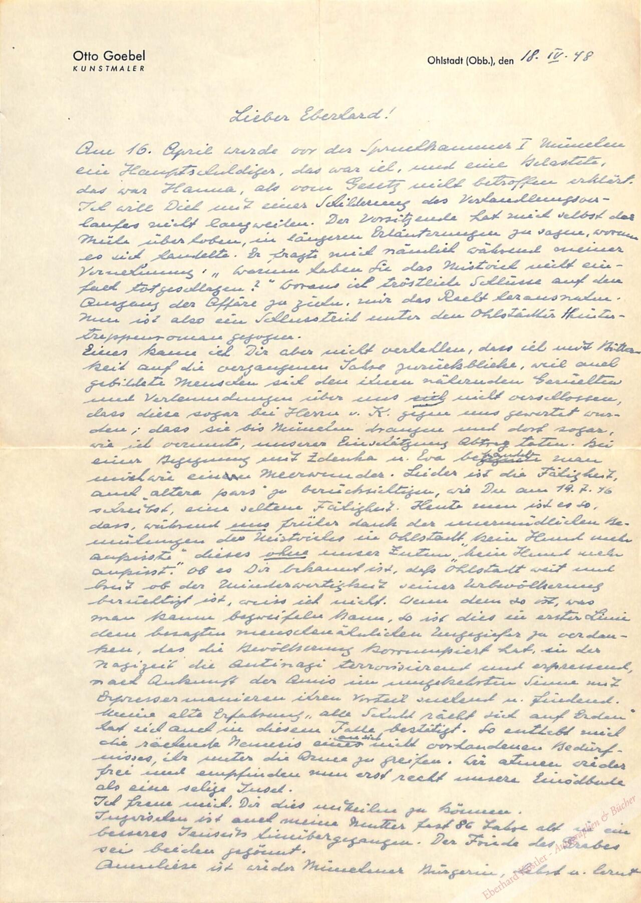 Hanfstaengl -  Goebel, Otto, Maler (Daten nicht ermittelt).