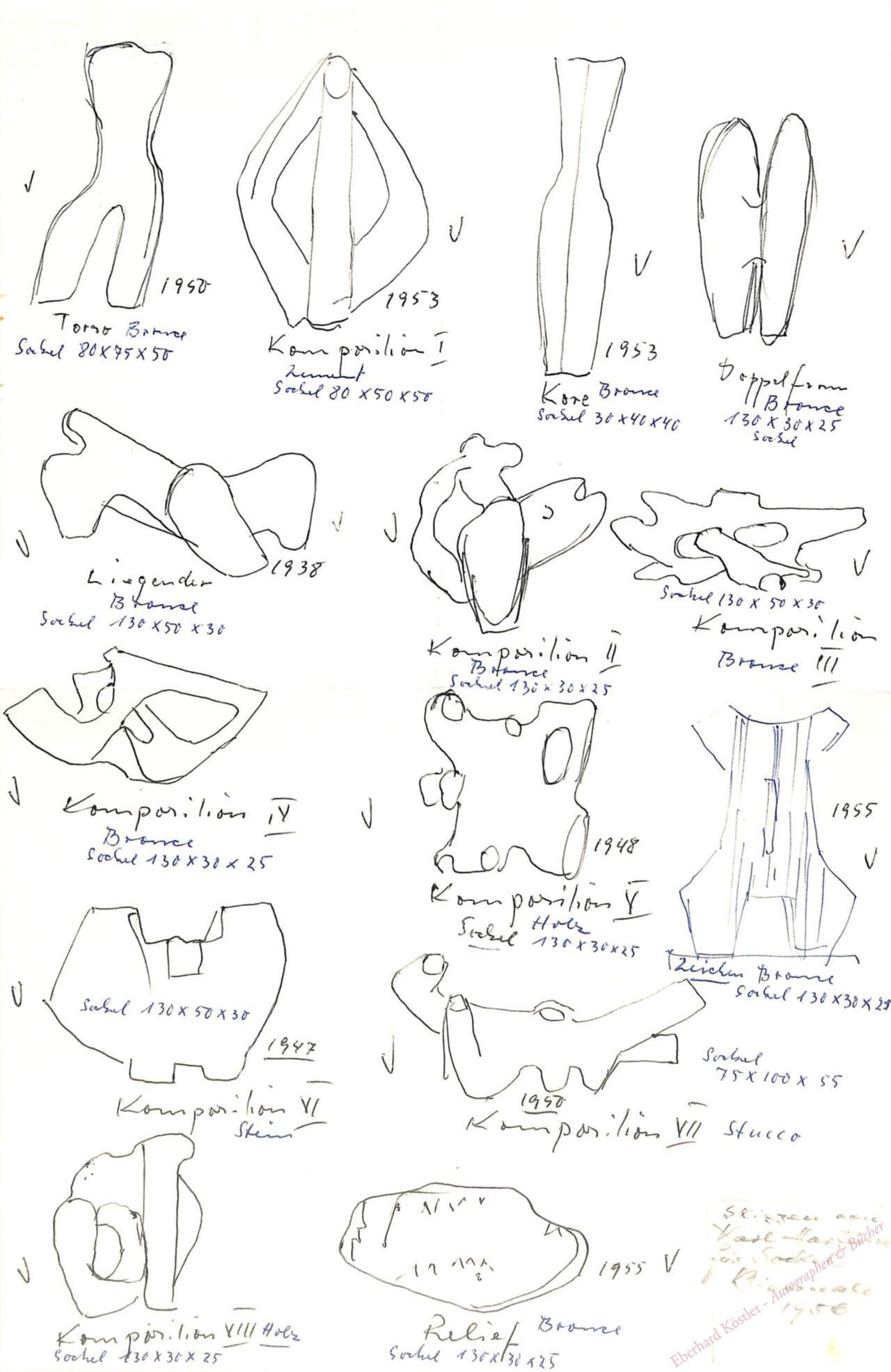 Hanfstaengl - Hartung, Karl, Bildhauer (1908-1967). Hanfstaengl - Hartung, Karl, Bildhauer (1908-1967).