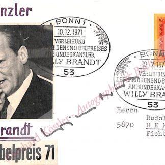 Brandt, Willy, Politiker und Nobelpreisträger (1913-1992).