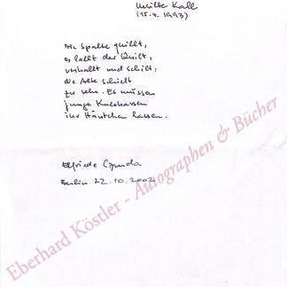 Czurda, Elfriede, Schriftstellerin und Kunsthistorikerin (geb. 1946).