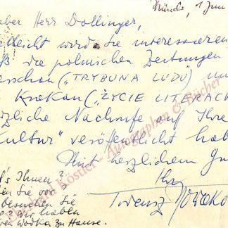 Nowakowski, Tadeusz, Schriftsteller (1918- 1996).