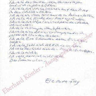 Frey, Eleonore, Schriftstellerin (geb. 1939).