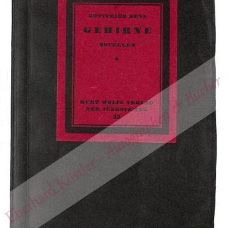 Benn, Gottfried, Schriftsteller (1886-1956).