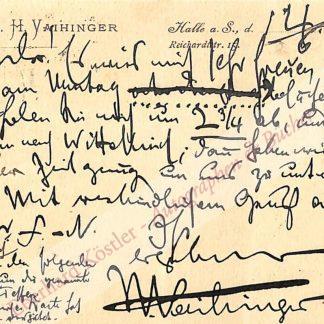 Nietzsche -  Vaihinger, Hans, Philosoph (1852-1933).