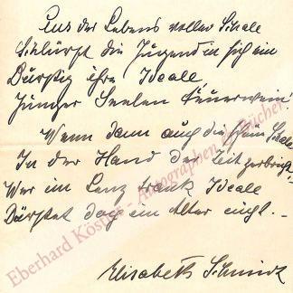 Schmidt, Elisabeth, Schriftstellerin und Frauenrechtlerin (1857- ).