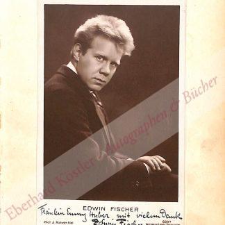 Fischer, Edwin, Pianist und Dirigent (1886-1960).