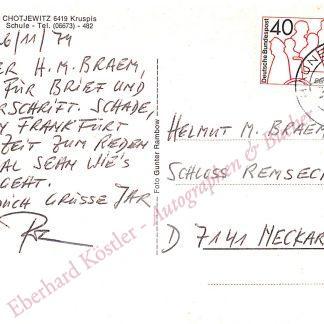 Chotjewitz, Peter Otto, Schriftsteller (1934-2010).