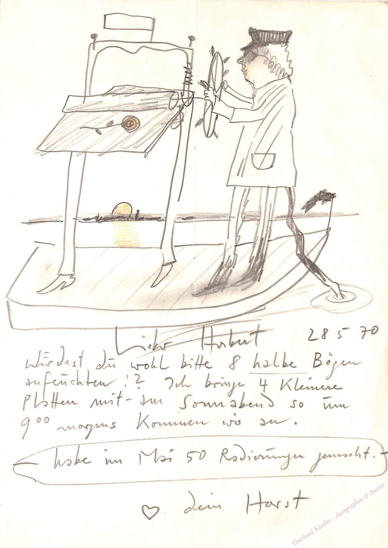 Janssen, Horst, Zeichner und Grafiker (1929-1995). Janssen, Horst, Zeichner und Grafiker (1929-1995).