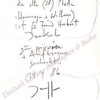 Janssen, Horst, Zeichner und Grafiker (1929-1995). Janssen, Horst, Zeichner und Grafiker (1929-1995).