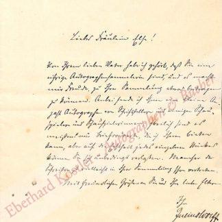 Wolff, Julius, Schriftsteller (1834-1910). Wolff, Julius, Schriftsteller (1834-1910).