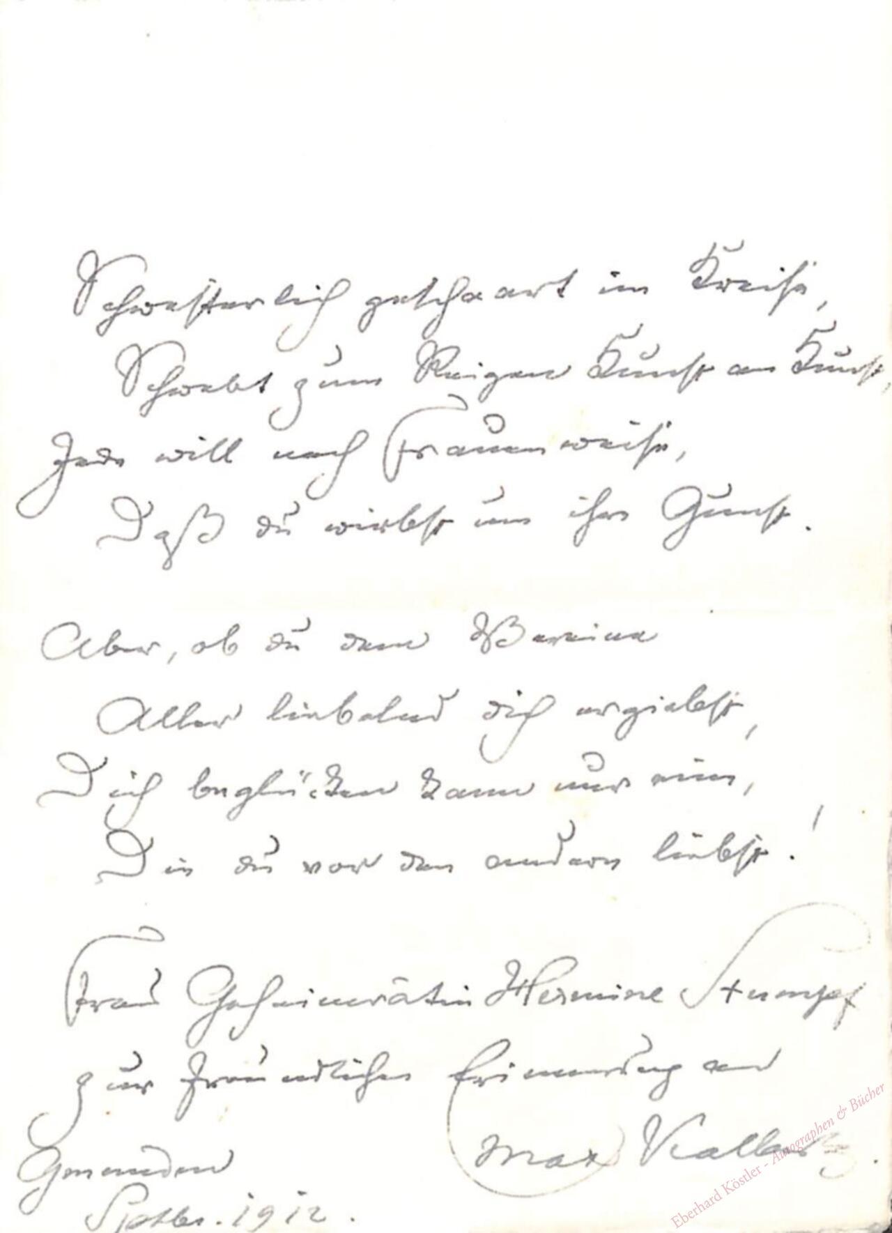 Kalbeck, Max (Pseud. Jeremias Deutlich), Musikschriftsteller (1850-1921).