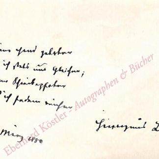 Lorm, Hieronymus (d. i. Heinrich Landesmann), Schriftsteller, Erfinder des Lorm-Alphabets für Taubblinde (1821-1902).