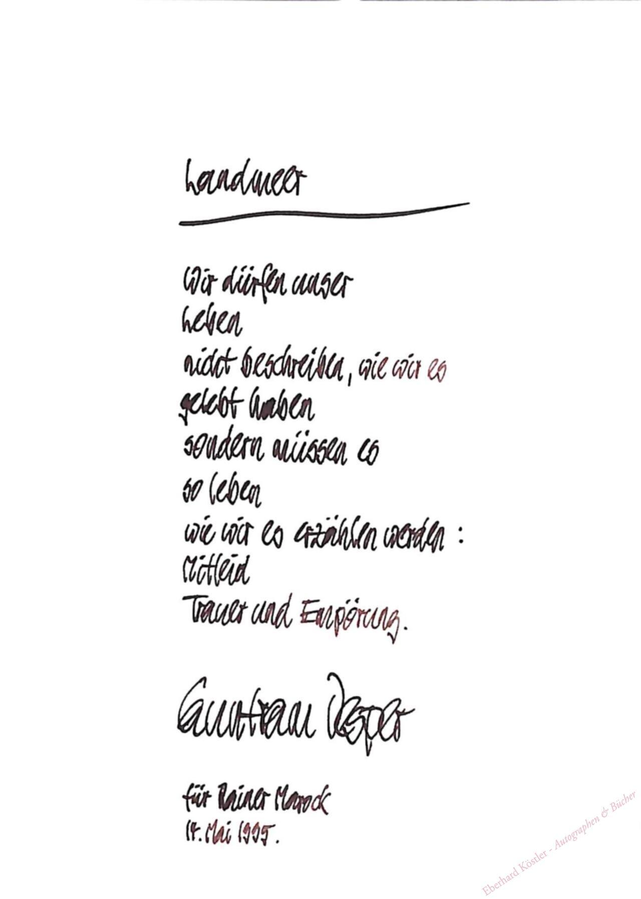 Vesper, Guntram, Schriftsteller (1941-2020). Vesper, Guntram, Schriftsteller (1941-2020).