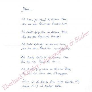 Söllner, Werner, Schriftsteller (1951-2019). Söllner, Werner, Schriftsteller (1951-2019).