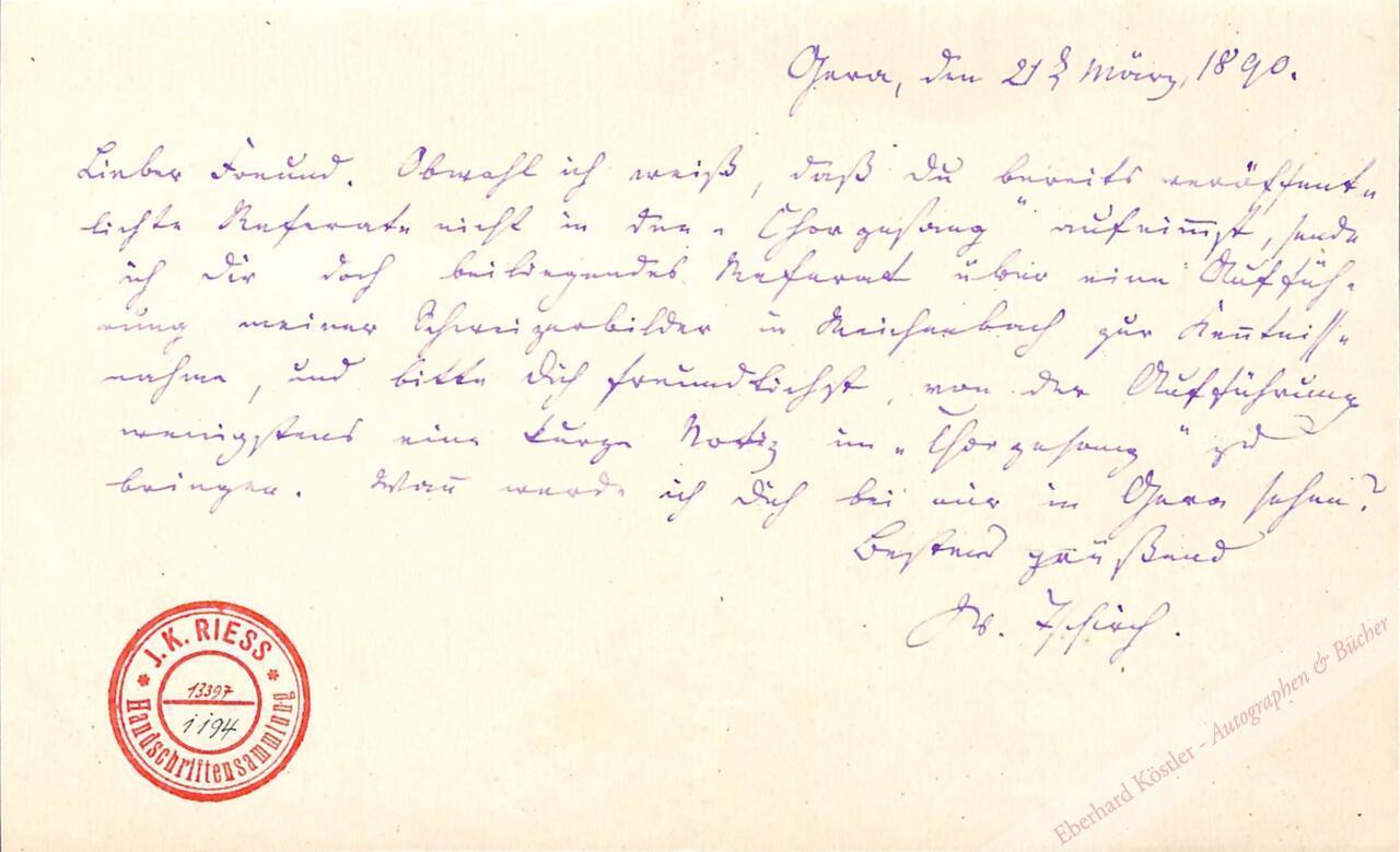 Tschirch, Wilhelm (Pseud.: Alexander Czersky), Komponist (1818-1892). Tschirch, Wilhelm (Pseud.: Alexander Czersky), Komponist (1818-1892).