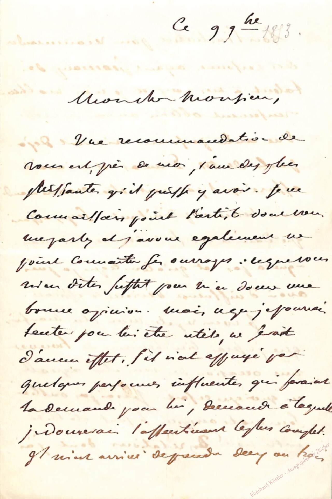Delacroix, Eugène, Maler (1798-1863).