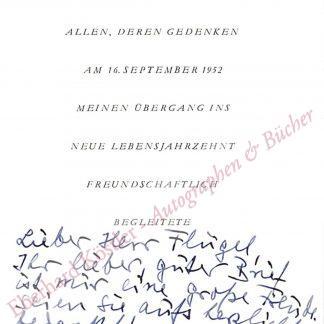 Bergengruen, Werner, Schriftsteller (1892-1964).