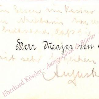 Preußen, August Wilhelm ("Auwi") von, Prinz, 4. Sohn von Wilhelm II. (1887-1949).