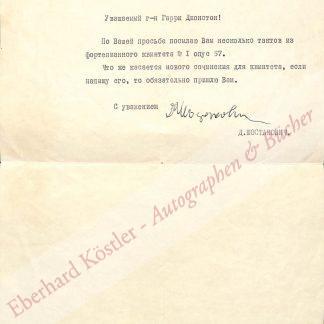 Schostakowitsch, Dmitri Dmitrijewitsch, Komponist (1906-1975).