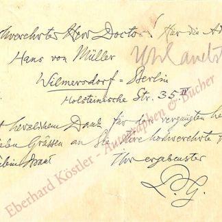 Nietzsche -  Gast, Peter (d. i. Heinrich Köselitz), Komponist (1854-1918).