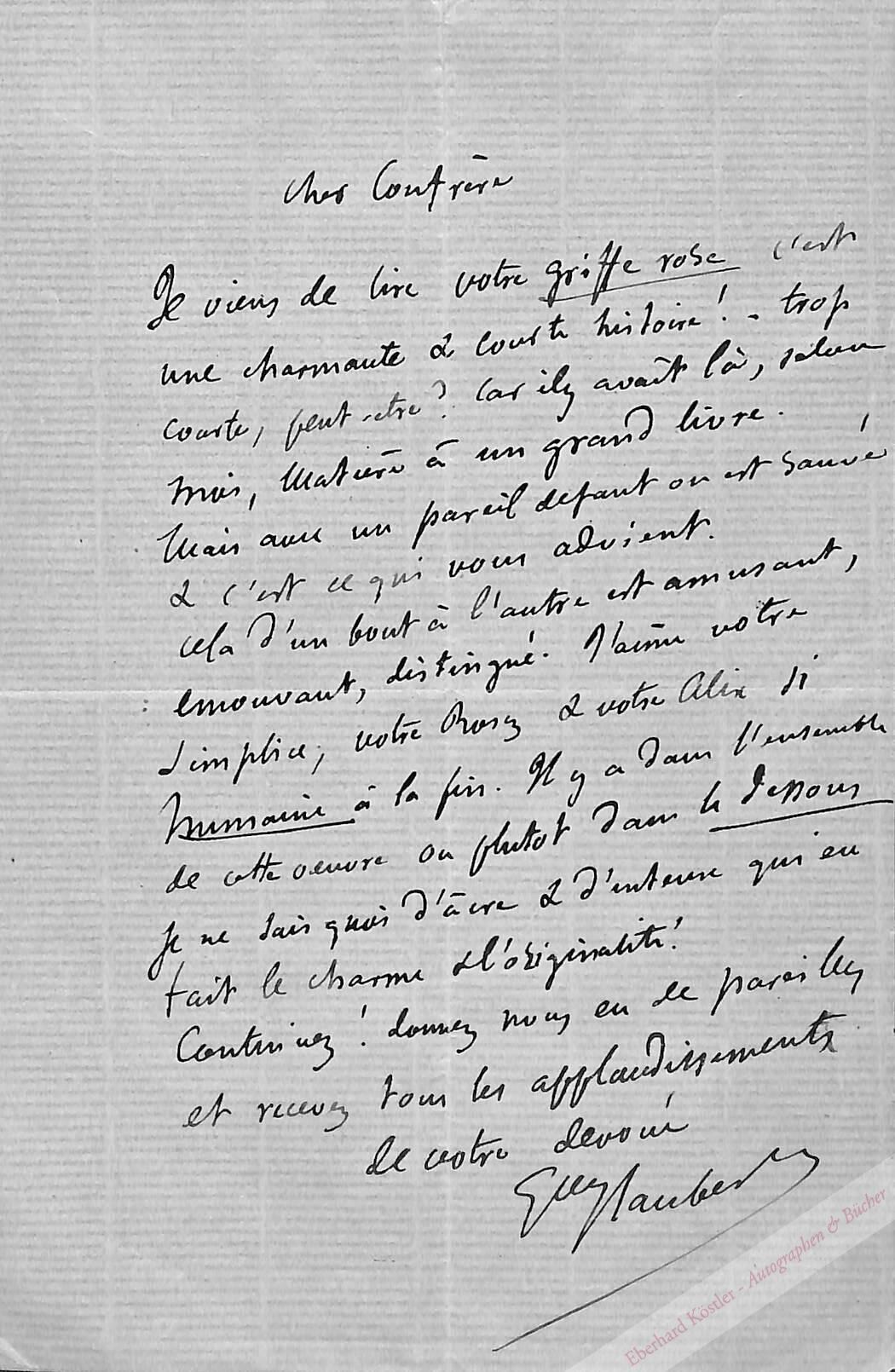 Flaubert, Gustave, Schriftsteller (1821-1880). Flaubert, Gustave, Schriftsteller (1821-1880).
