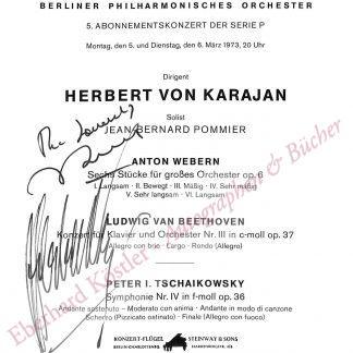 Karajan, Herbert von, Dirigent (1908-1989).