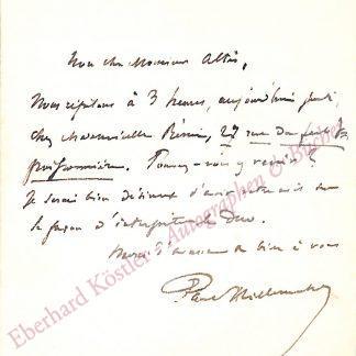 Hillemacher, Paul, Komponist und Pianist (1852-1933).