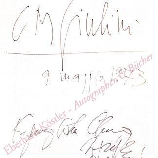 Giulini, Carlo Maria, Dirigent (1914-2005).
