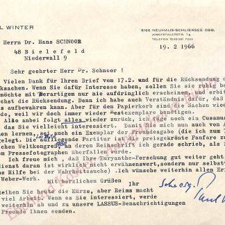 Winter, Paul, Komponist (1894-1970). Winter, Paul, Komponist (1894-1970).