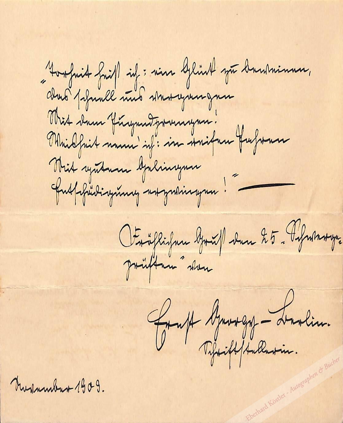 Michaelson, Margarethe (Pseud. Ernst Georgy), Schriftstellerin (1873-1924). Michaelson, Margarethe (Pseud. Ernst Georgy), Schriftstellerin (1873-1924).
