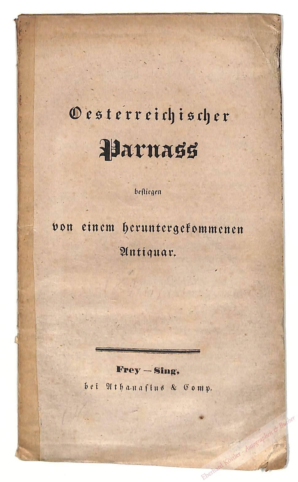 Horn, Uffo Daniel (anonym), Schriftsteller (1817-1860). Horn, Uffo Daniel (anonym), Schriftsteller (1817-1860).