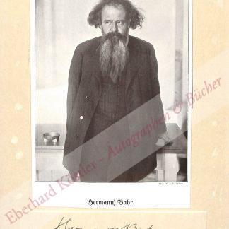 Bahr, Hermann, Schriftsteller (1863-1934).