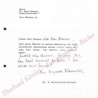 Mitscherlich(-Nielsen), Margarete, Psychoanalytikerin und Frauenrechtlerin (1917-2012). Mitscherlich(-Nielsen), Margarete, Psychoanalytikerin und Frauenrechtlerin (1917-2012).