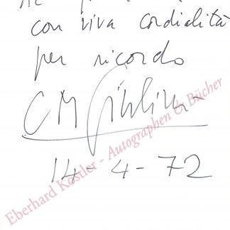 Giulini, Carlo Maria, Dirigent (1914-2005).