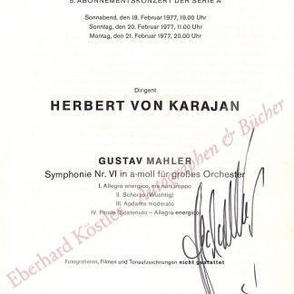 Karajan, Herbert von, Dirigent (1908-1989).