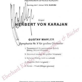Karajan, Herbert von, Dirigent (1908-1989).