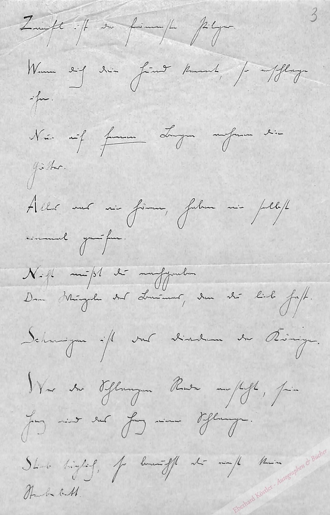 Bertram, Ernst, Germanist und Schriftsteller (1884-1957). Bertram, Ernst, Germanist und Schriftsteller (1884-1957).