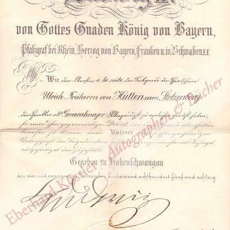 Ludwig II.,, König von Bayern (1845-1886).