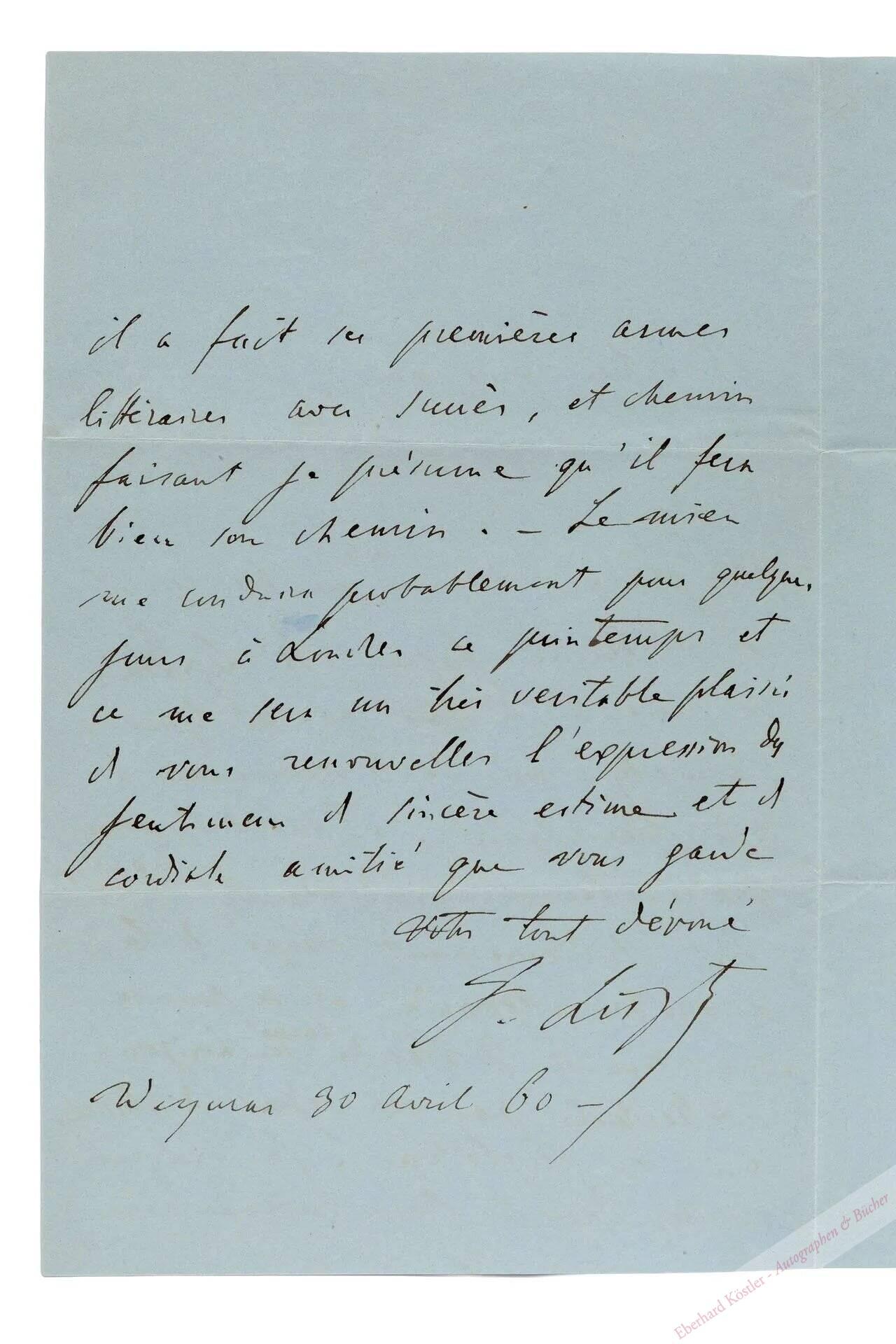 Liszt, Franz, Komponist (1811-1886). Liszt, Franz, Komponist (1811-1886).