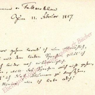Hoffmann von Fallersleben, August Heinrich, Schriftsteller und Germanist (1798-1874). Hoffmann von Fallersleben, August Heinrich, Schriftsteller und Germanist (1798-1874).