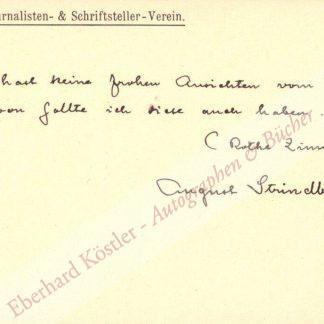 Strindberg, August, Schriftsteller (1849-1912).