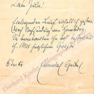 Geibel, Emanuel, Schriftsteller (1815-1884). Geibel, Emanuel, Schriftsteller (1815-1884).