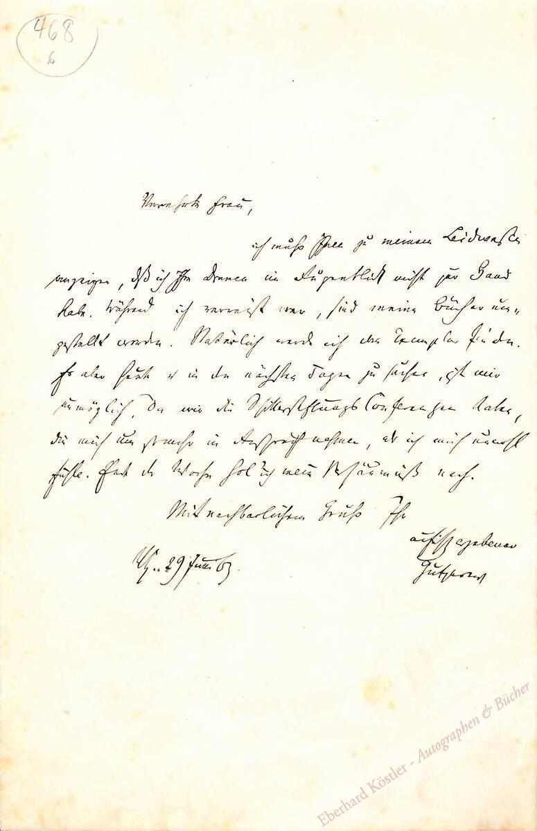 Gutzkow, Karl, Schriftsteller (1811-1878). Gutzkow, Karl, Schriftsteller (1811-1878).