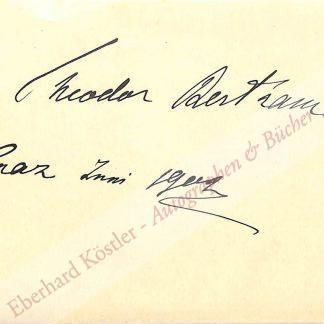 Bertram, Theodor, Sänger (1869-1907). Bertram, Theodor, Sänger (1869-1907).