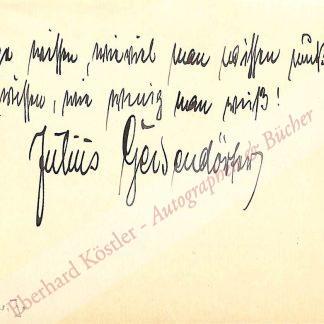 Gersendörfer, Julius, Schauspieler (1878-1953). Gersendörfer, Julius, Schauspieler (1878-1953).