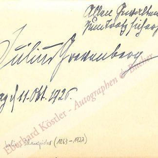 Grevenberg, Julius, Schauspieler (1863-1927). Grevenberg, Julius, Schauspieler (1863-1927).