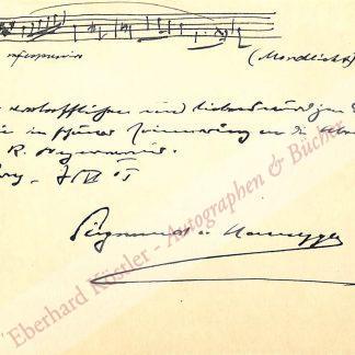 Hausegger, Siegmund von, Komponist und Dirigent (1872-1948).