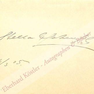 Hohenfels, Stella, Schauspielerin (1857-1920). Hohenfels, Stella, Schauspielerin (1857-1920).