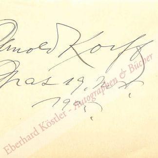 Korff, Arnold, Schauspieler (1870-1944). Korff, Arnold, Schauspieler (1870-1944).